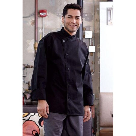 Nathan Caleb Rio Chef Coat in Black - Large NA141387
